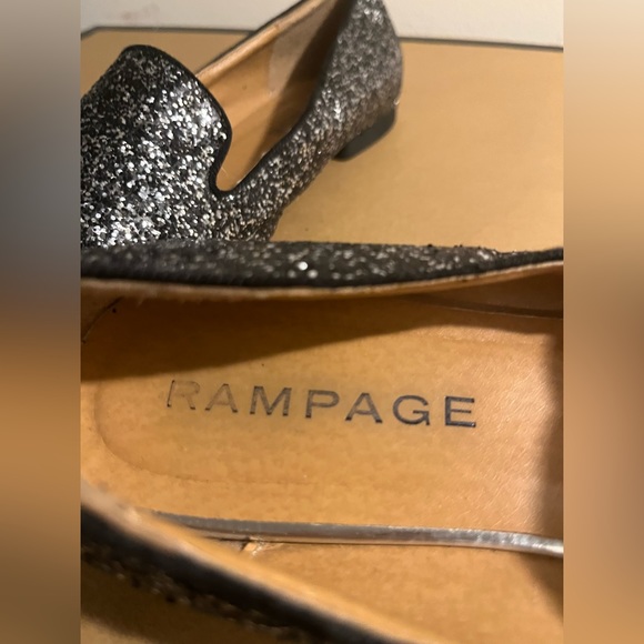 “Rampage” black with silver glitter loafers. - Picture 7 of 7